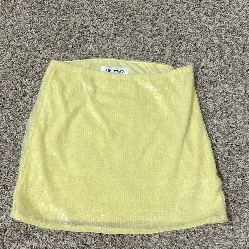Peppermayo Sparkling Lemon Mini Skirt